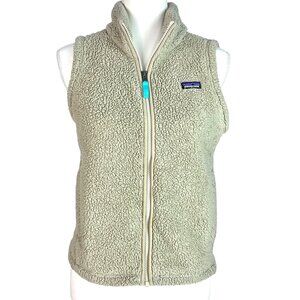 Patagonia Girls Los Gatos Style Green Fleece Vest XL Full-Zip Cozy Recycled